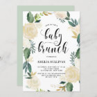 Watercolor Flowers with Glitter Baby Shower Brunch