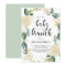 Watercolor Flowers with Glitter Baby Shower Brunch