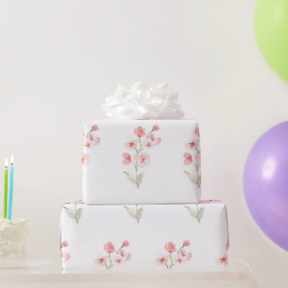 watercolor flowers wrapping paper