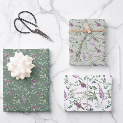 Watercolor Flowers Wrapping Paper Sheets