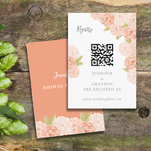 WATERCOLOR FLOWES BRIDAL SHOWER REGISTRY CARD