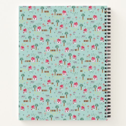 Watercolor Fluffy Red House Notebook