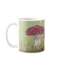 Watercolor Fly Agaric Mushrooms Coffee Mug