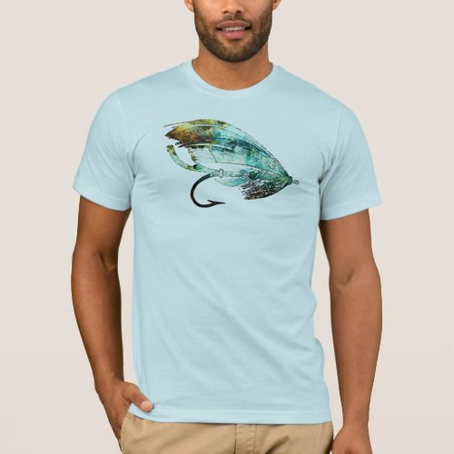 Watercolor Fly Fishing Lure art T_Shirt