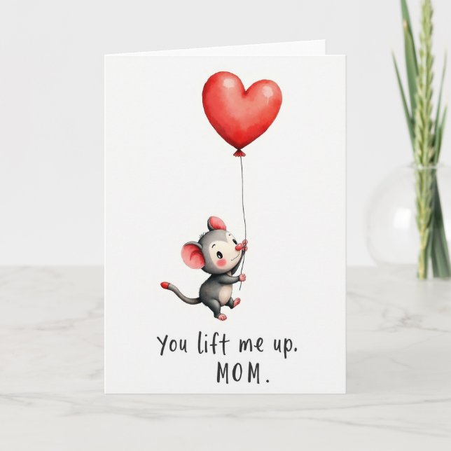 Watercolor Flying Love Mother Card (Front)