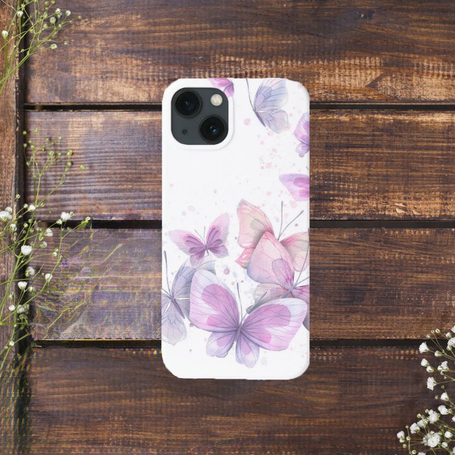 Watercolor Flying Pastel Butterflies Case-Mate iPhone Case (Creator Uploaded)