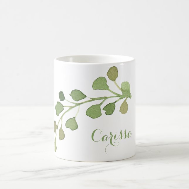 Watercolor Foliage Coffee Mug (Center)