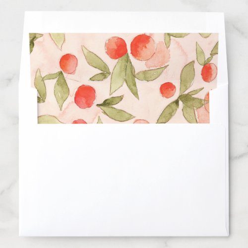 Watercolor Foliage Fruit Envelope Liner