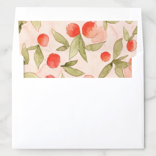 Watercolor Foliage Fruit Envelope Liner (In Envelope)