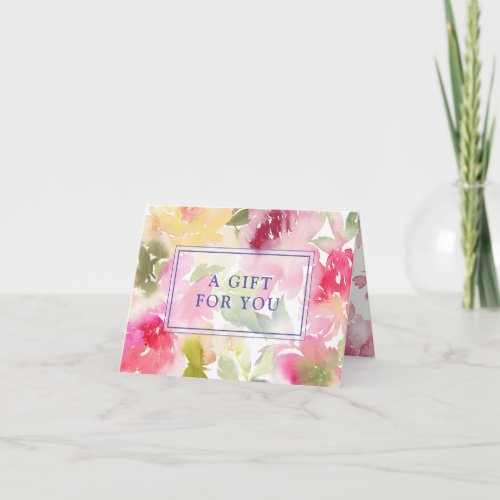 Watercolor foliage Gift Card Holder