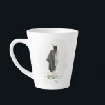 Watercolor Foliage Grad Girl Inspirational Quote Latte Mug<br><div class="desc">Elegant watercolor graduation girl illustration card with inspirational message.

// Can be customized to suit your needs.
© Gorjo Designs. Made for you via the Zazzle platform. 

// Need help customizing your design? Got other ideas? Feel free to contact me (Zoe) directly</div>