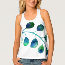 Watercolor Foliage Leaves  Tank Top