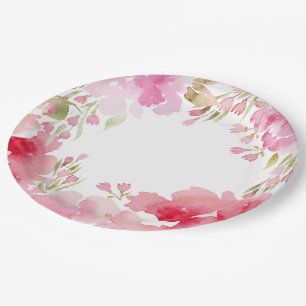 Watercolor Foliage Paper Plates