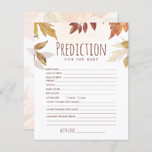 Watercolor Foliage Prediction For Baby Shower Game