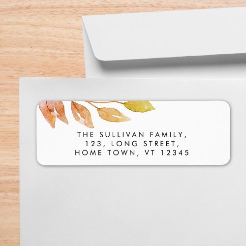 Watercolor Foliage Return Address Label