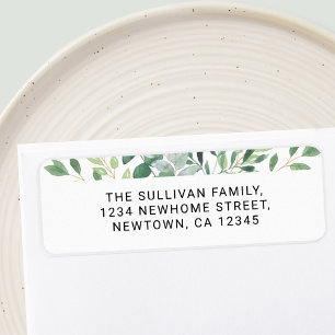 Watercolor Foliage Return Address Label
