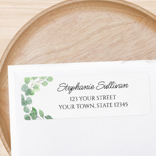Watercolor Foliage Return Address Label