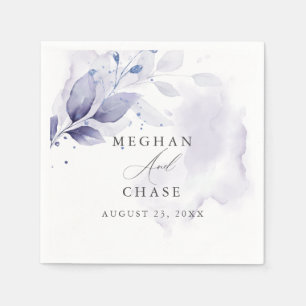 Watercolor Foliage Violet Napkins