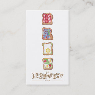 Watercolor Food logo restaurant map Business Card
