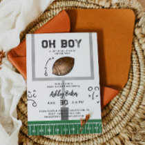 Watercolor Football Baby Shower Invitation