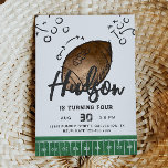 Watercolor Football Birthday Invitation<br><div class="desc">Football Birthday Party Invitation
Ready to be personalized by you!</div>