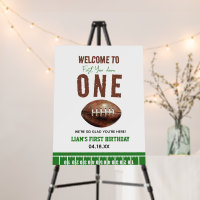 Watercolor Football First Year Down | 1st Birthday