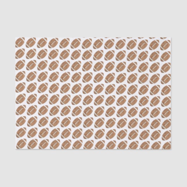 Watercolor Football Pattern Tissue Paper (Front)