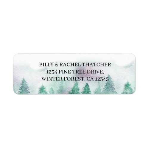 Watercolor Forest Address Label