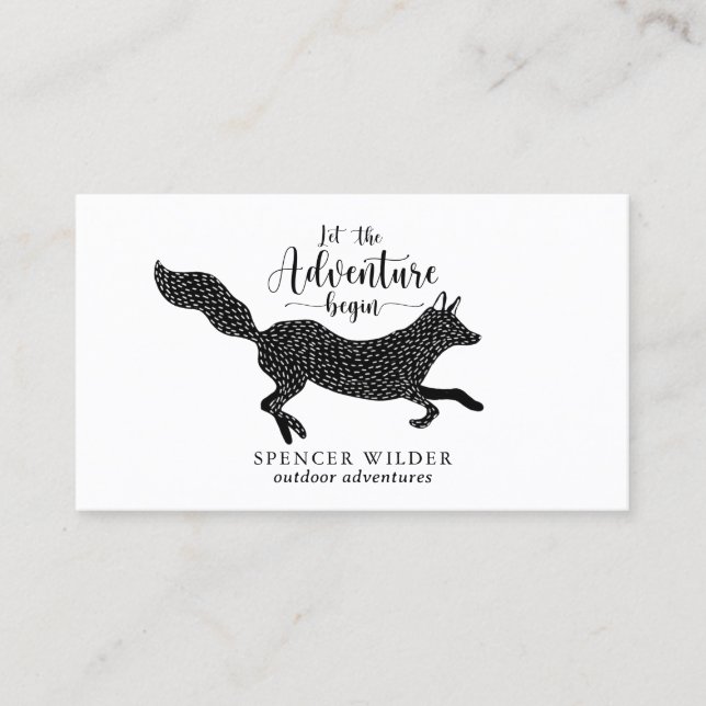 Watercolor Forest Adventure Nature Guide Business Card (Front)