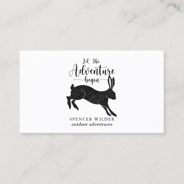 Watercolor Forest Adventure Nature Guide Business Card (Front)