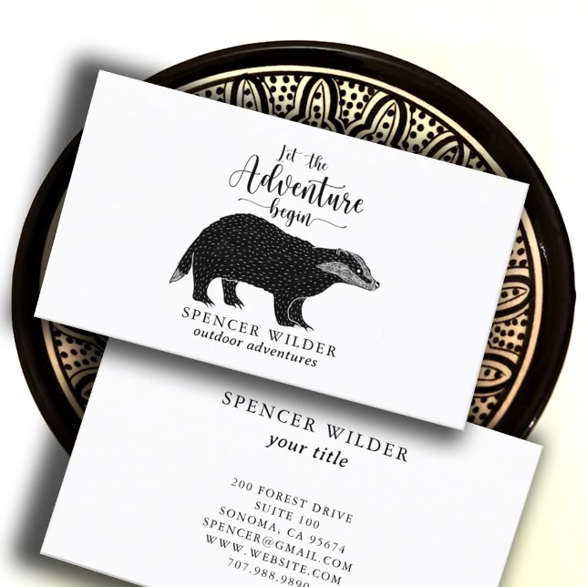 Watercolor Forest Adventure Nature Guide Business Card (Creator Uploaded)