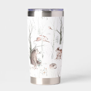 Watercolor Forest Animals Insulated Tumbler
