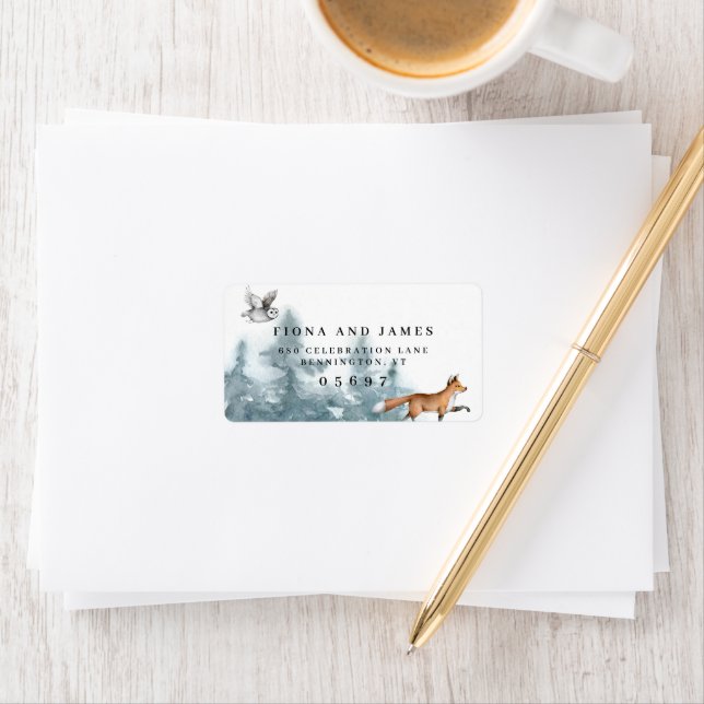 Watercolor Forest Animals Return Address Label (Insitu)
