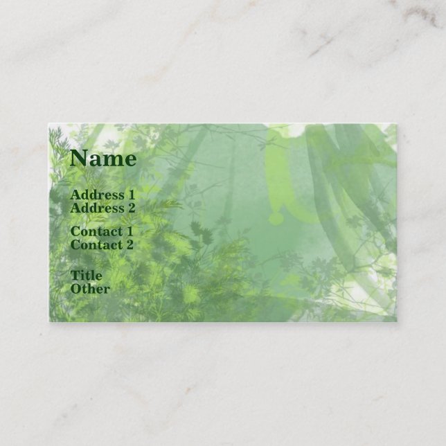 Watercolor Forest Appointment/ Business Card (Front)