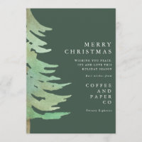 Watercolor forest corporate Christmas card