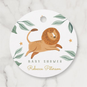 Watercolor forest cute animal Baby shower Favor Tags