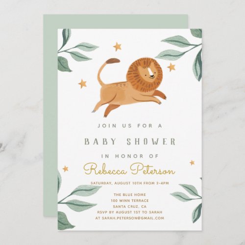 Watercolor forest cute animal save the date