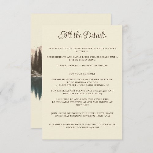 Watercolor Forest Enclosure Card