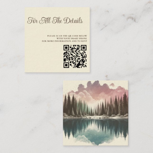 Watercolor Forest Enclosure Card (Front/Back)