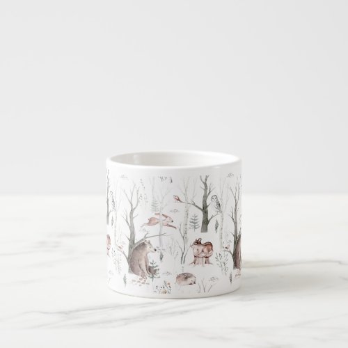 Watercolor Forest Friends Baby Shower Espresso Cup