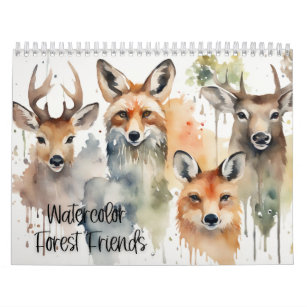 Watercolor Forest Friends Calendar