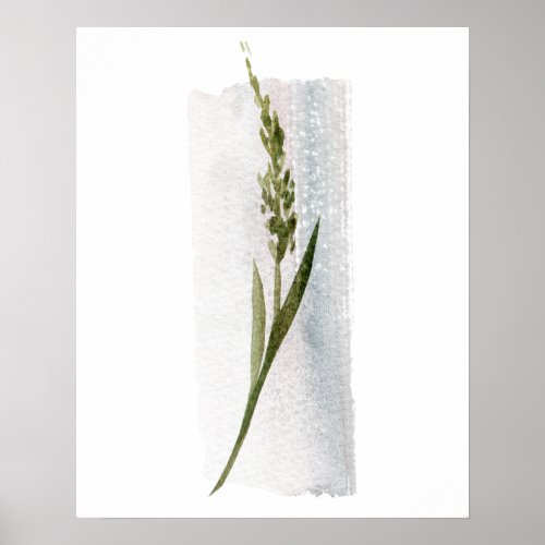 Watercolor Forest Grass Poster