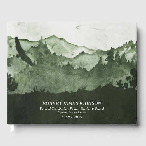 Watercolor Forest Memorial Funeral Remembrance
