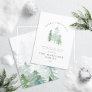 Watercolor forest Merry Christmas Holiday Card