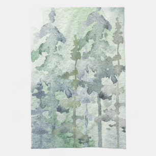 Watercolor forest, nature, wilderness, kitchen kitchen towel