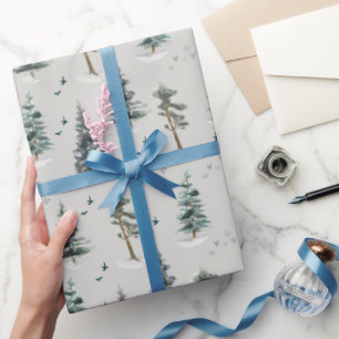 Watercolor Forest Pattern Wrapping Paper