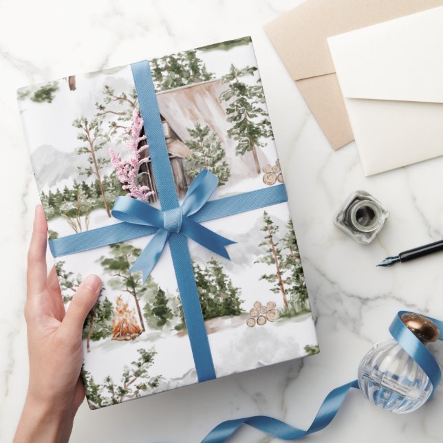 Watercolor Forest Pattern Wrapping Paper (Gifting)