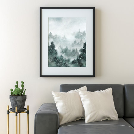 Watercolor Forest Print 1