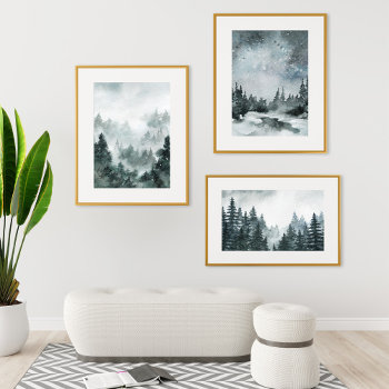 Watercolor Forest Print 2 by steelmoment at Zazzle