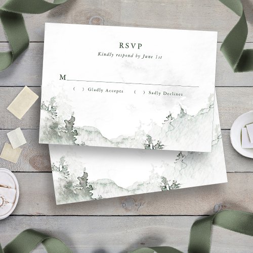 Watercolor Forest RSVP Card